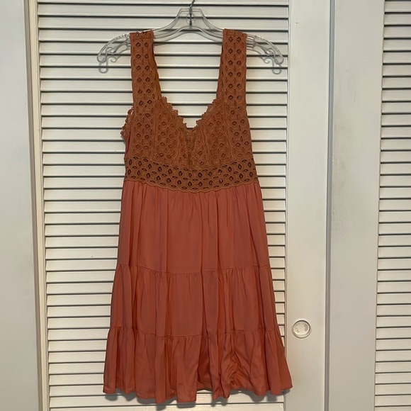 Dresses & Skirts - Peach tie back Sun dress